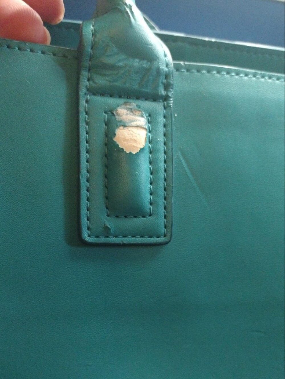 Vera Bradley Teal Satchel with Removable Shoulder Strap - Picture 12 of 12